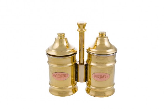 Brass Items - Brass Sugar Pot Double